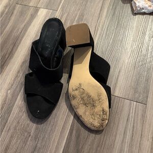 Black Women's Slip-On Sandals